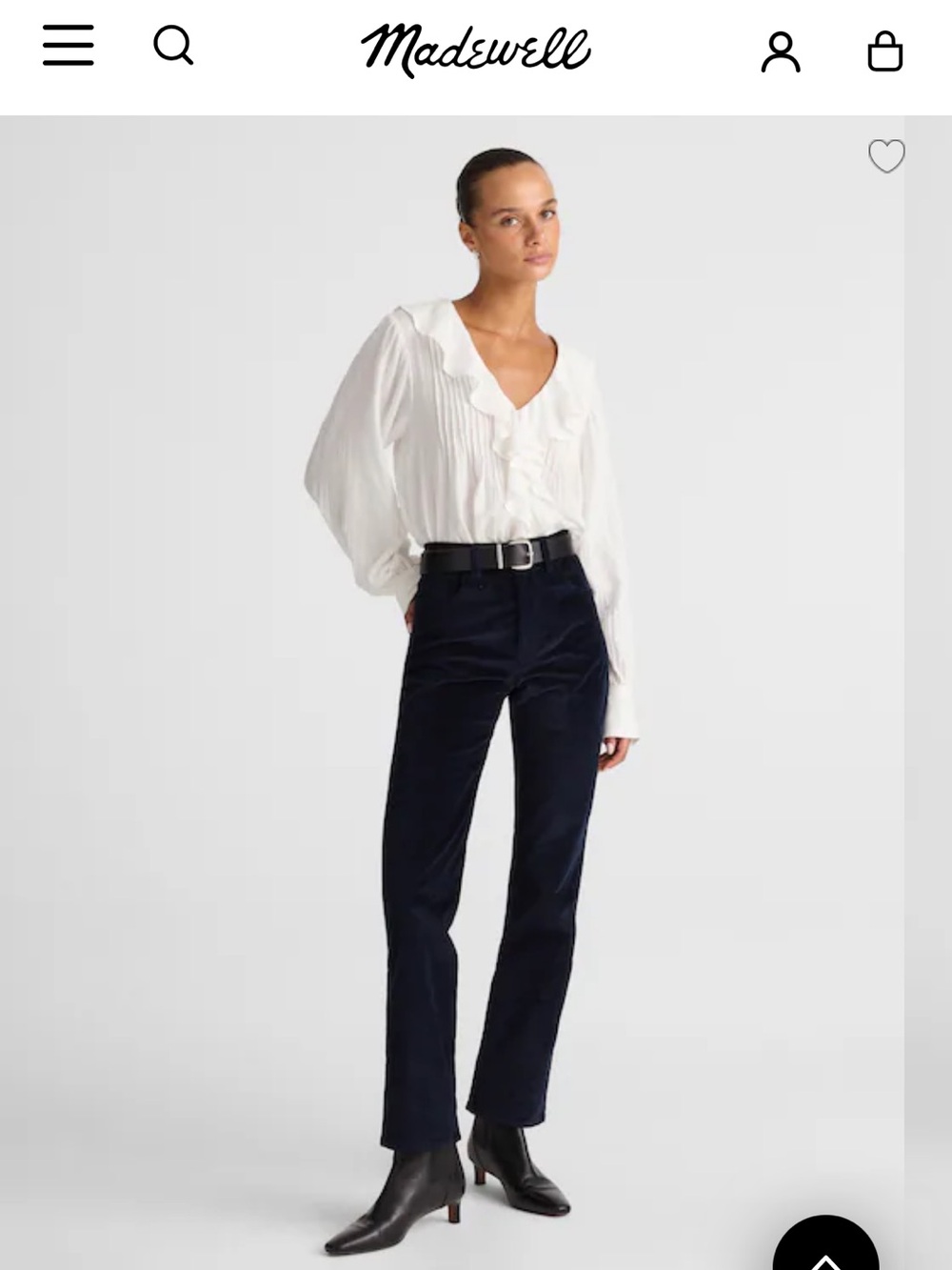 Madewell Dark Navy Corduroy Pants
